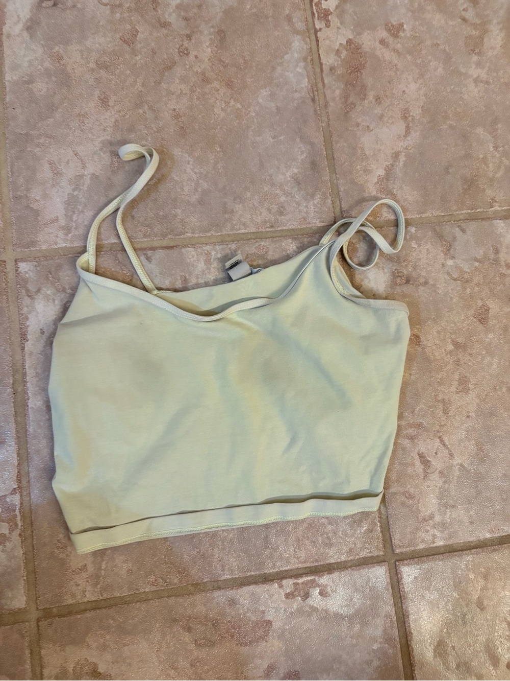 Forever 21 Pale Sage Spaghetti Strap Crop Tank